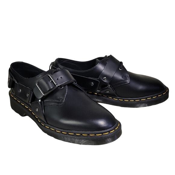 Dr. Martens Shoes - Dr. Martens Henree Polished Smooth Leather Buckle Shoes Mens Size 6 Womens 7 NEW